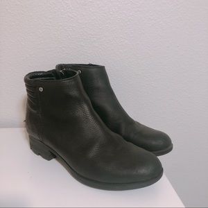 Black Leather Bootie